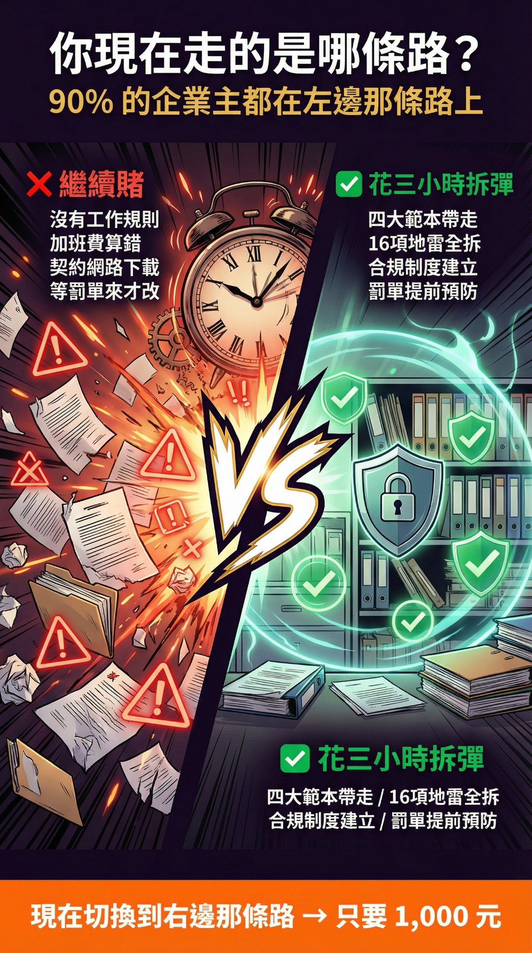 企業軍師講座vs其他勞基法課程比較表